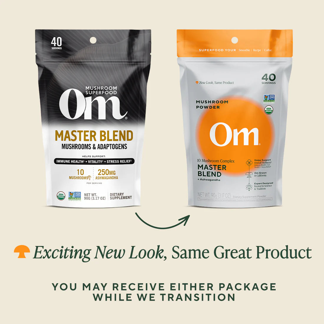 Om Mushroom Superfood - Master Blend Organic Mushroom Powder - 90g - 40 Servings image 3