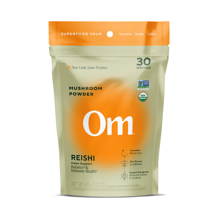 Om Mushroom Superfood - Reishi Organic Mushroom Powder - 60g - 30 Servings image 0