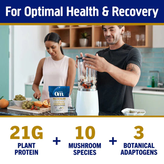 Om Mushroom Superfood - Master Blend Plant‑Based Protein - Creamy Vanilla - 518g - 14 Servings image 9