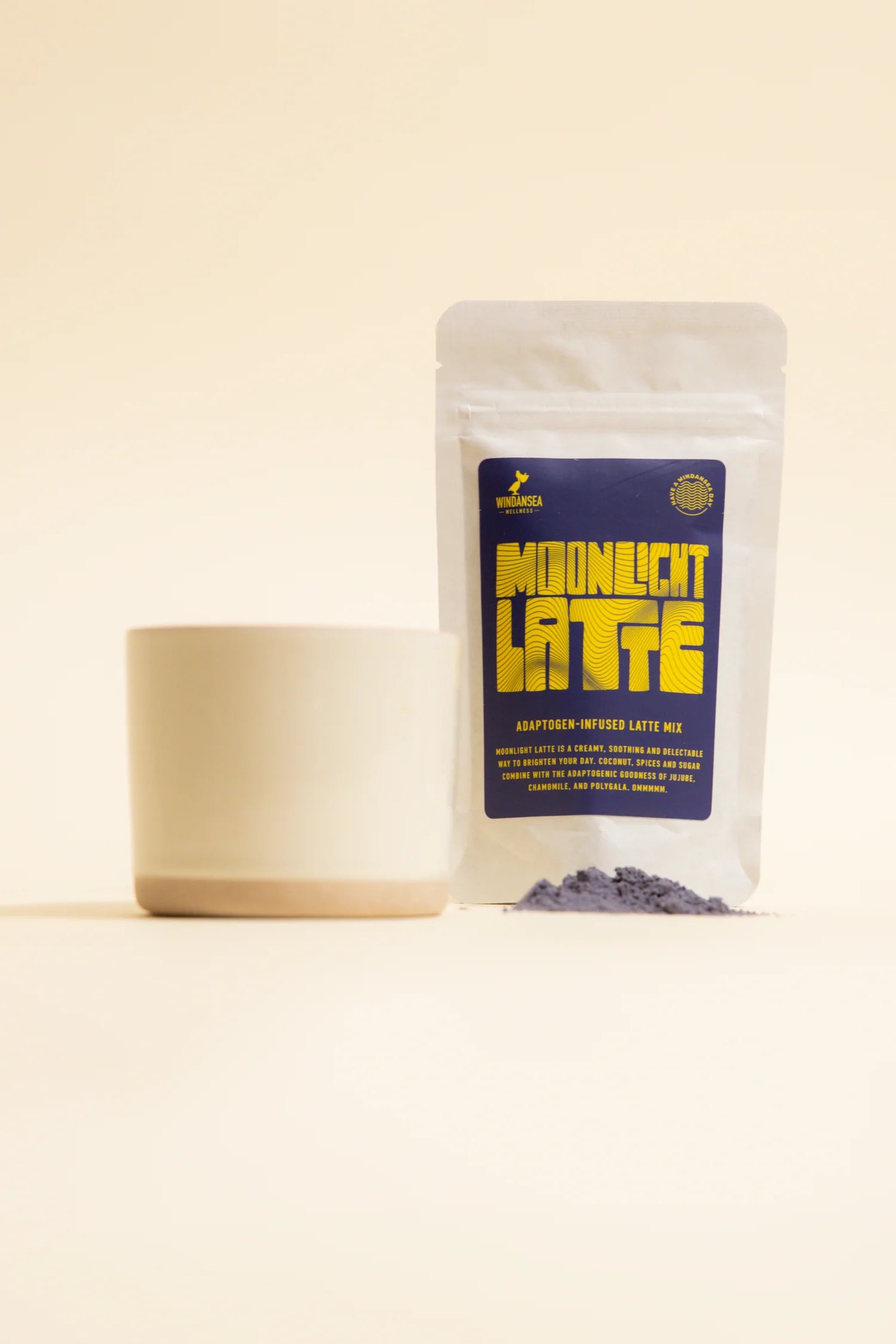 Windansea Coffee - Moonlight Latte Mushroom Chai Latte Mix - 80g - 1000mg Adaptogen Blend per Serving - 10 Servings image 1
