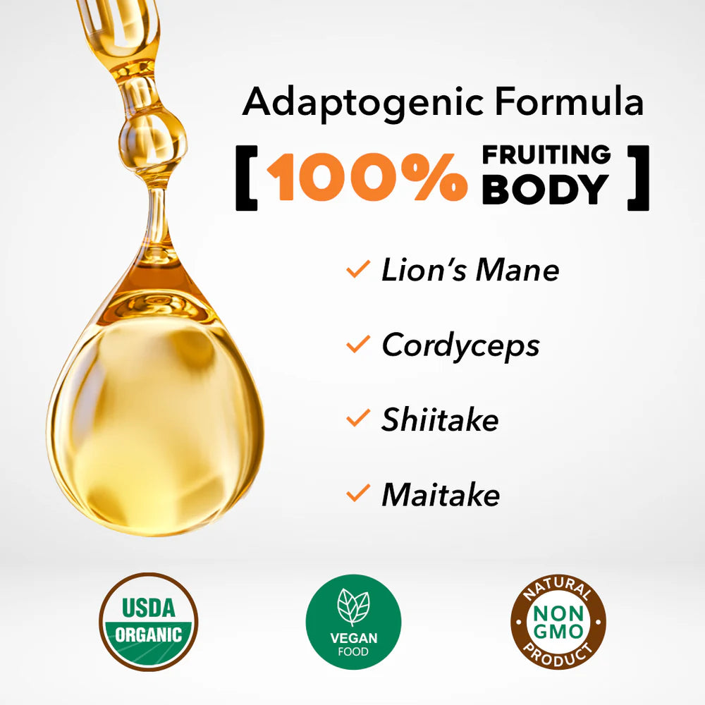 Mycowave Network - SUNNY AM 4-in-1 Liquid Mushroom Extract Tincture - 60mL - 30 Servings image 2