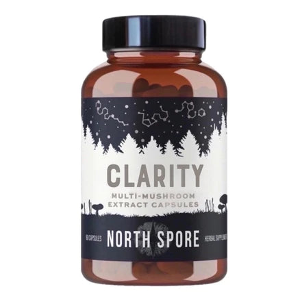 North Spore - Organic Clarity Multi-Mushroom Capsules - 60ct - 60 Servings image 0