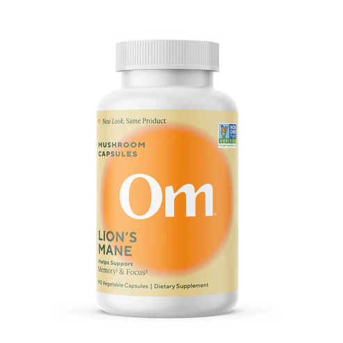 Om Mushroom Superfood - Lion’s Mane Mushroom Capsules - 180ct - 60 Servings image 0