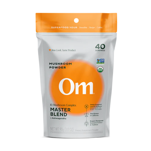 Om Mushroom Superfood - Master Blend Organic Mushroom Powder - 90g - 40 Servings image 0