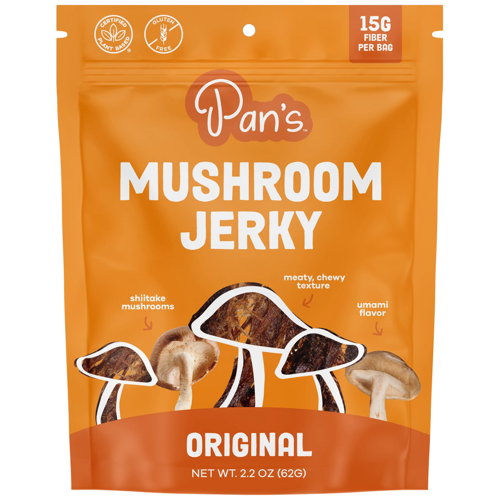 Pan's Mushroom Jerky - Original Mushroom Jerky - Shiitake - 62g - 2 Servings image 0