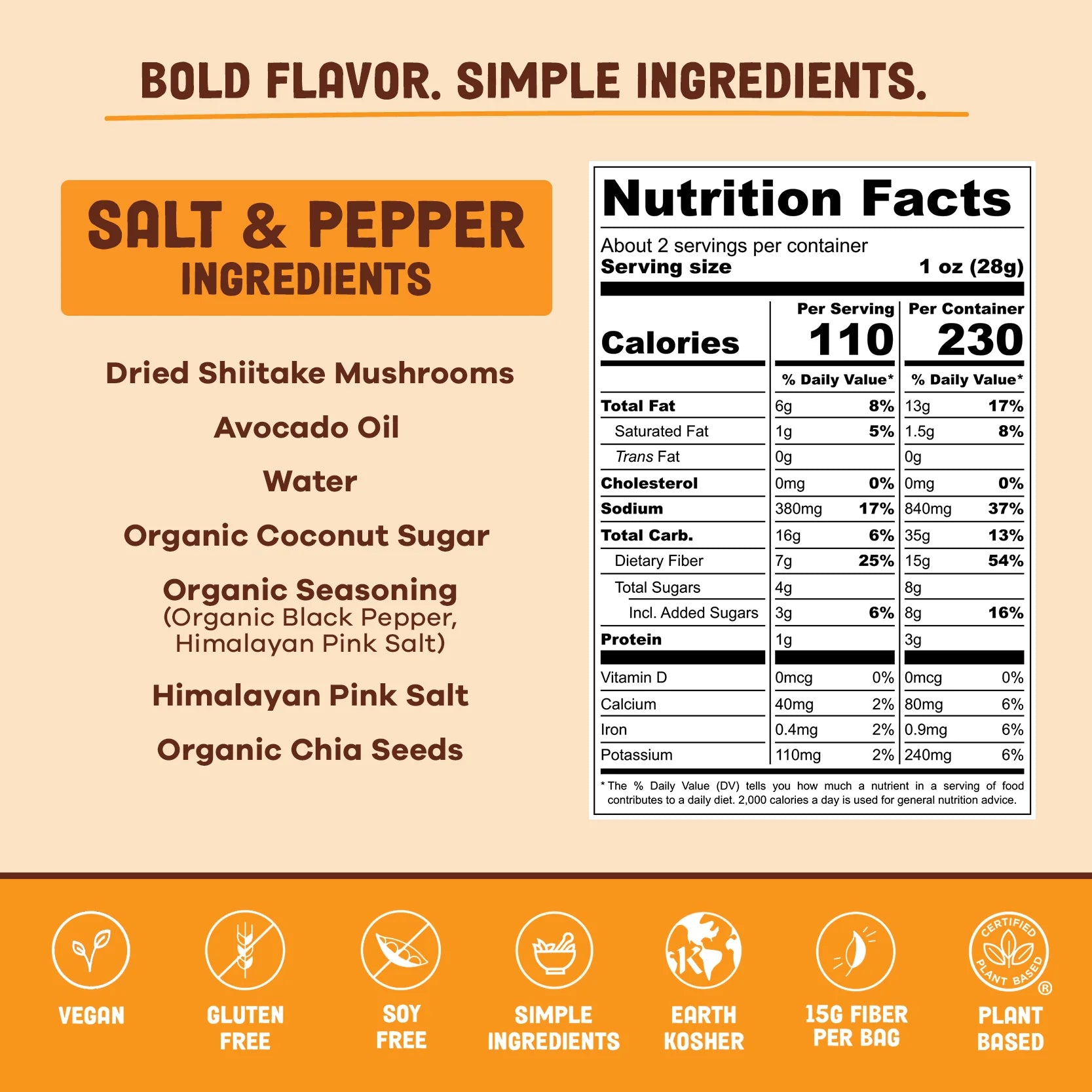 Pan's Mushroom Jerky - Salt &amp; Pepper Mushroom Jerky - Shiitake - 62g - 2 Servings image 3