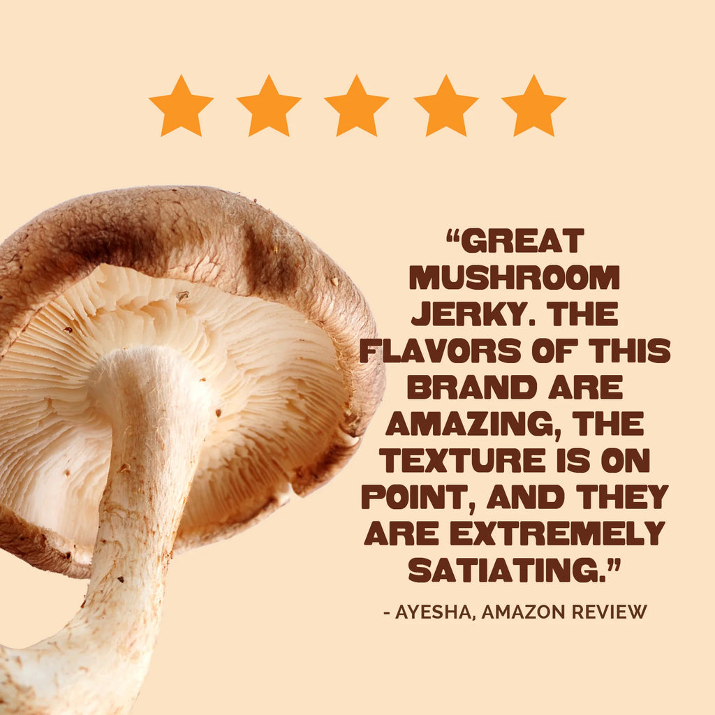 Pan's Mushroom Jerky - Zesty Thai Mushroom Jerky - Shiitake - 62g - 2 Servings image 5
