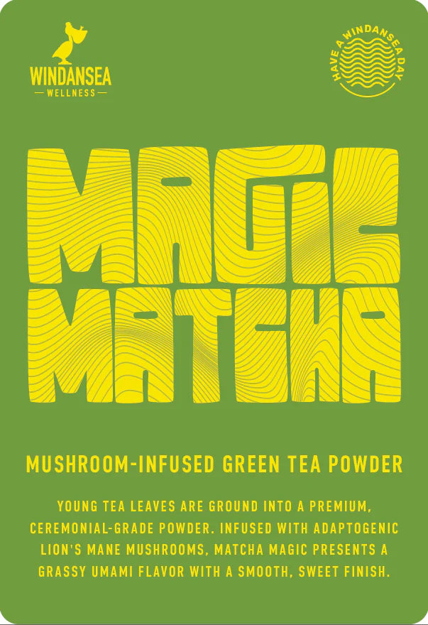 Windansea Coffee - Magic Matcha Mushroom Green Tea Powder - 50g - 400mg Lion's Mane per Serving - 20 Servings image 2