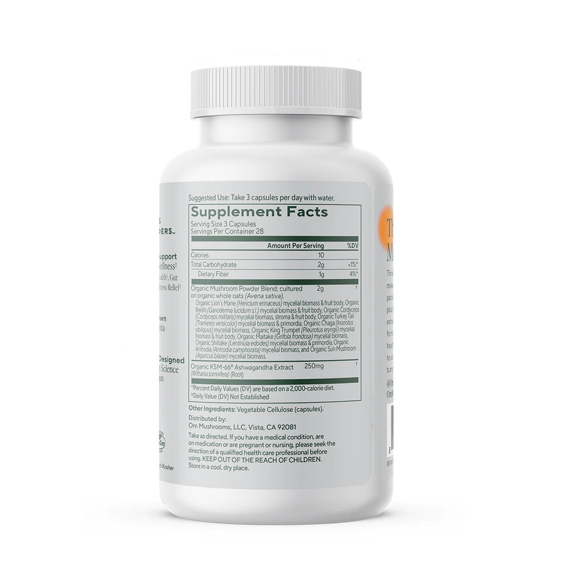 Om Mushroom Superfood - Master Blend Mushroom Capsules - 84ct - 28 Servings image 2