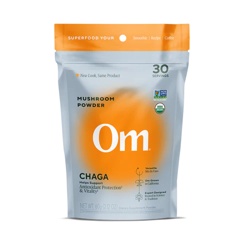 Om Mushroom Superfood - Chaga Organic Mushroom Powder - 60g - 30 Servings image 0