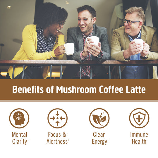 Om Mushroom Superfood - Mushroom Coffee Latte Blend - 240g - 30 Servings image 4