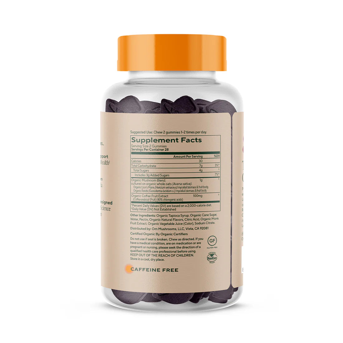Om Mushroom Superfood - Brain Fuel+ Mushroom Gummies - Raspberry - 56ct - 28 Servings image 1