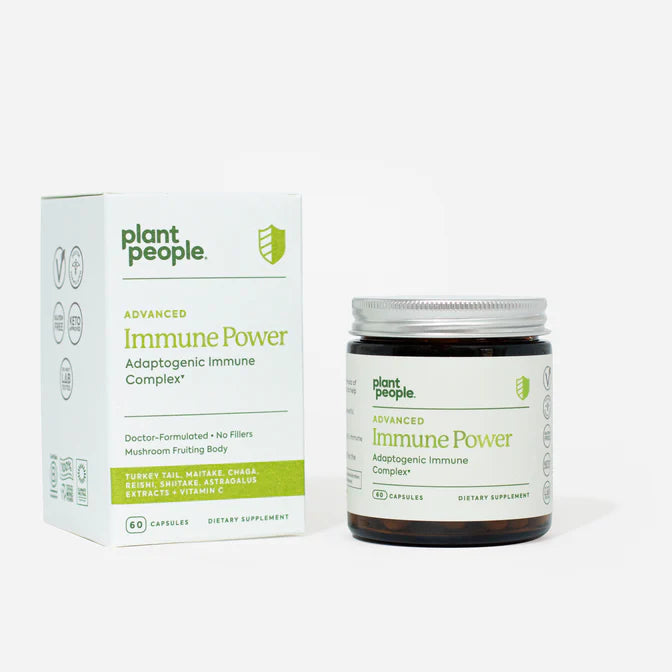 Plant People - Advanced Immune Power Adaptogenic Immune Complex Capsules - 60ct - 1000mg Immune Blend per Serving - 30 Servings image 0