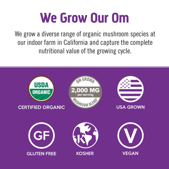 Om Mushroom Superfood - Mushroom Hot Chocolate Blend - 240g - 30 Servings image 2