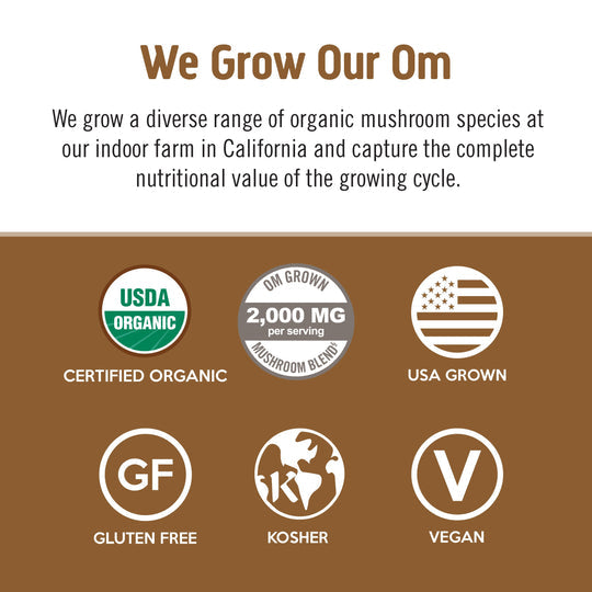Om Mushroom Superfood - Mushroom Coffee Latte Blend - 240g - 30 Servings image 1