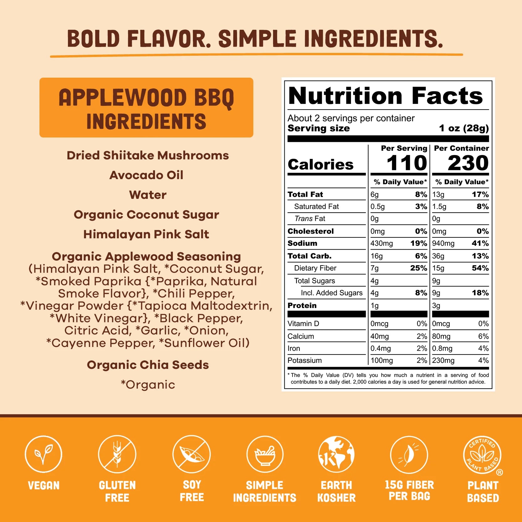 Pan's Mushroom Jerky - Applewood BBQ Mushroom Jerky - Shiitake - 62g - 2 Servings image 3