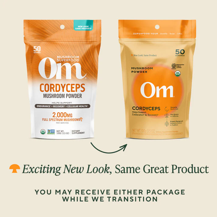 Om Mushroom Superfood - Cordyceps Organic Mushroom Powder - 100g - 50 Servings image 2