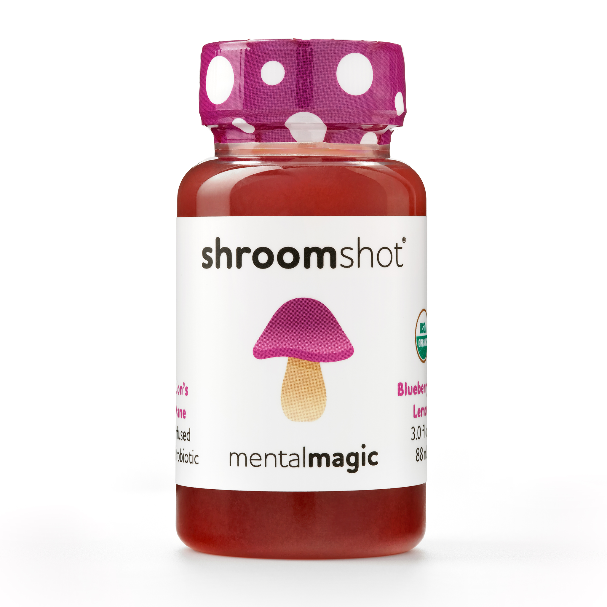 Shroomworks - Mental Magic Lion's Mane Shroomshot - Blueberry Lemon - 12ct - 12 Servings image 0