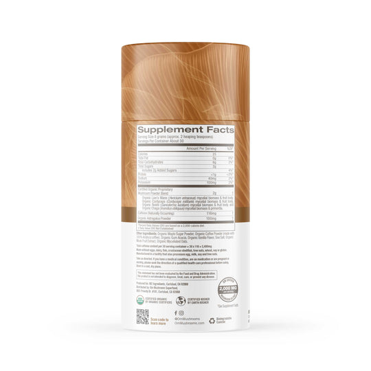 Om Mushroom Superfood - Mushroom Coffee Latte Blend - 240g - 30 Servings image 5