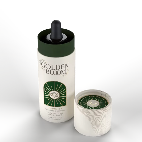 Golden Bloom Wellness - Immunity Fusion Mushroom Blend Tincture - 30mL - 30 Servings image 2
