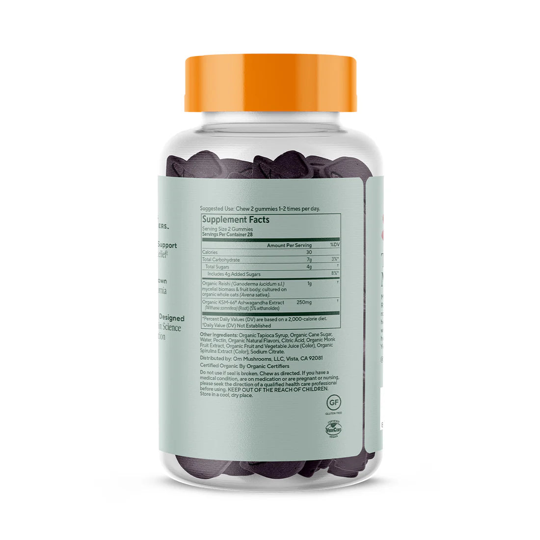 Om Mushroom Superfood - Relax Mushroom Gummies - Blueberry - 56ct - 28 Servings image 1