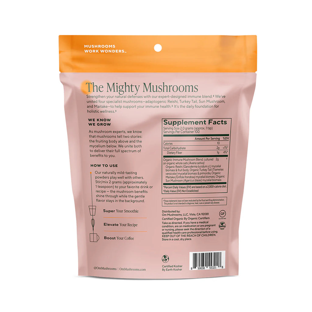 Om Mushroom Superfood - Immune Blend Organic Mushroom Powder - 100g - 50 Servings image 1