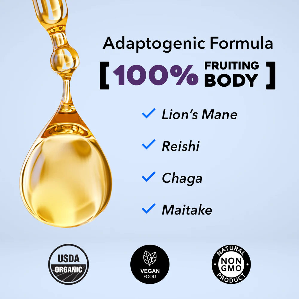 Mycowave Network - LUNA PM 4-in-1 Liquid Mushroom Extract Tincture - 60mL - 30 Servings image 2