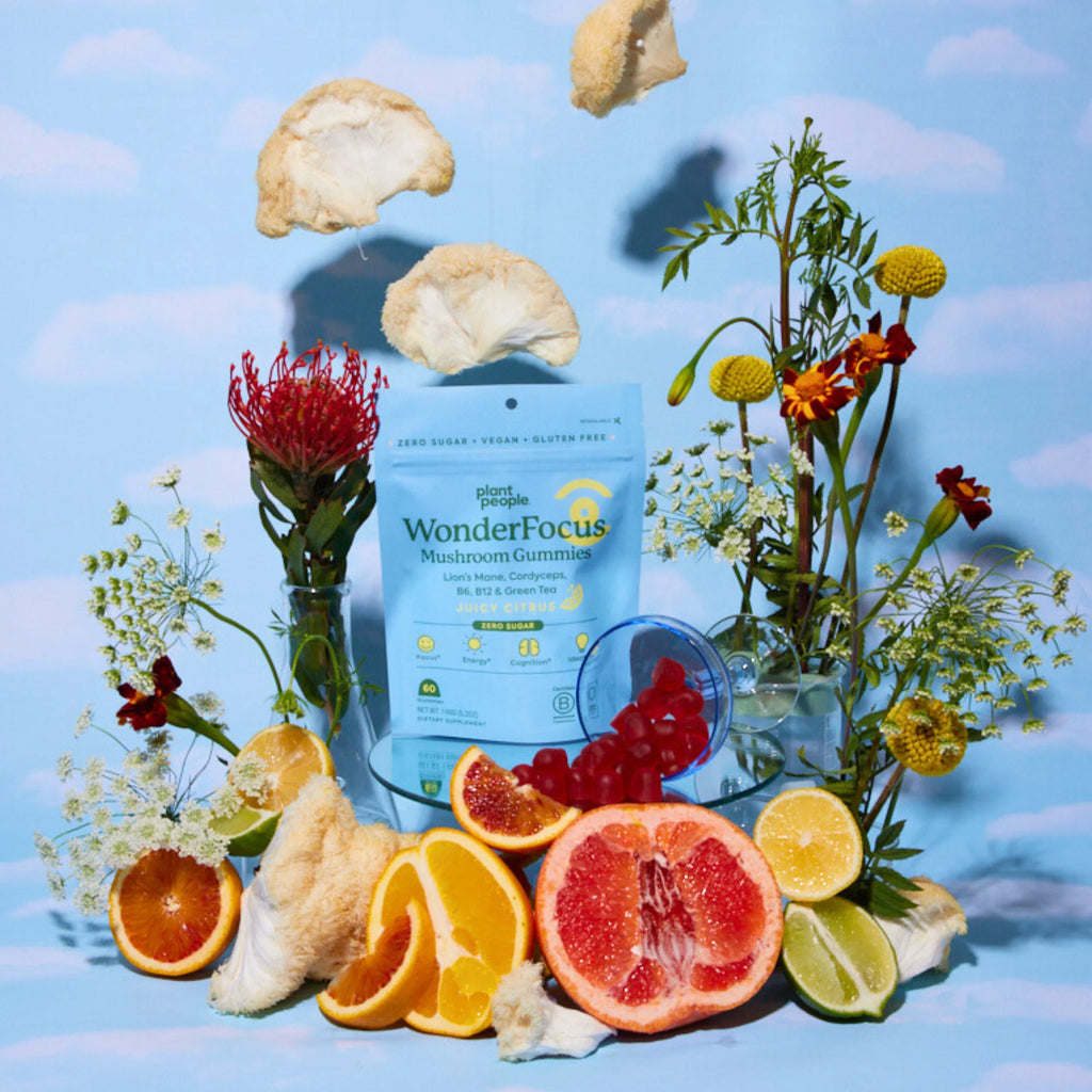 Plant People - WonderFocus Mushroom Gummies - Juicy Citrus - 60ct - 300mg per Serving - 30 Servings image 5