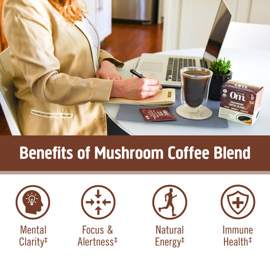 Om Mushroom Superfood - Mushroom Coffee Blend - 177g - 30 Servings image 2