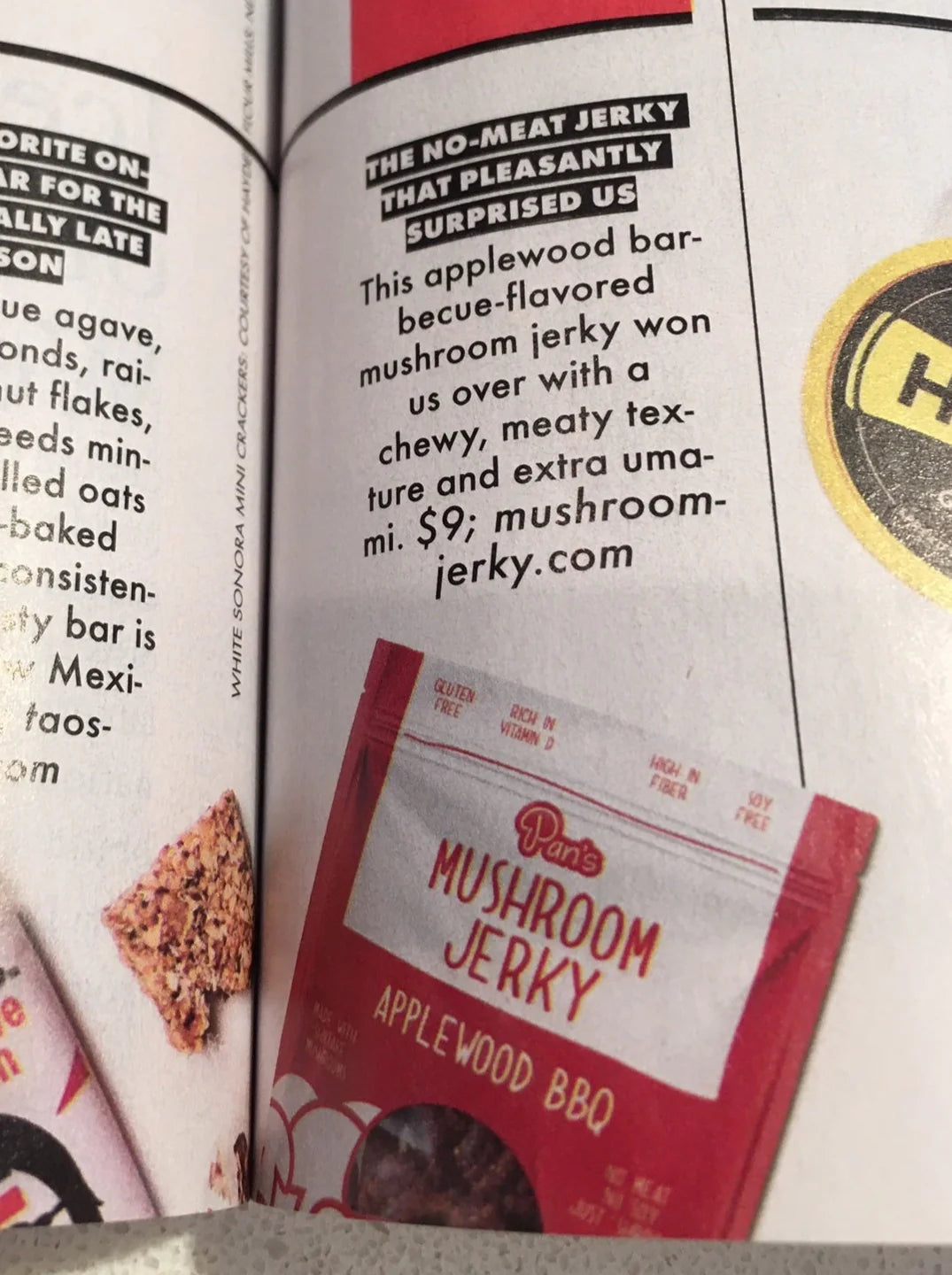 Pan's Mushroom Jerky - Applewood BBQ Mushroom Jerky - Shiitake - 62g - 2 Servings image 1