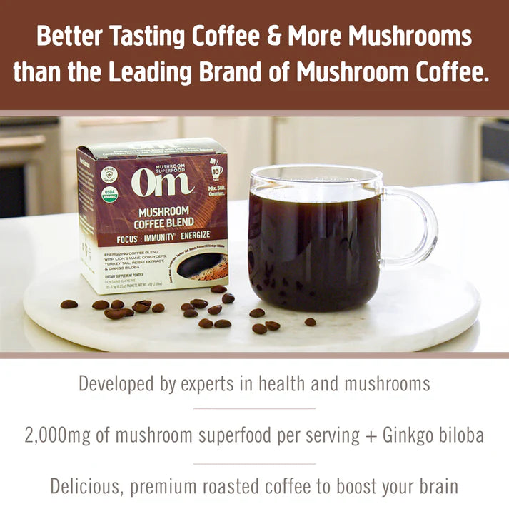 Om Mushroom Superfood - Mushroom Coffee Blend - 58g - 10 Servings image 2
