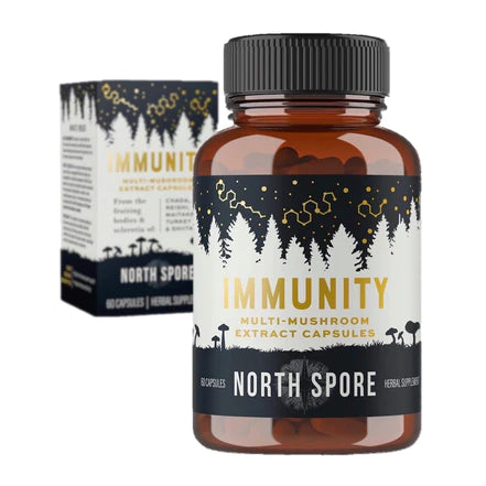 North Spore - Immunity Organic Multi-Mushroom Extract Capsules - 60ct - 60 Servings image 0
