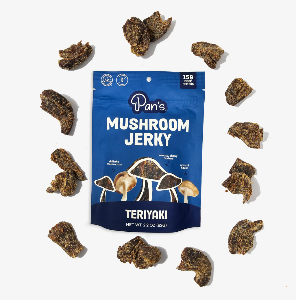 Pan's Mushroom Jerky - Teriyaki Mushroom Jerky - Shiitake - 62g - 2 Servings image 5