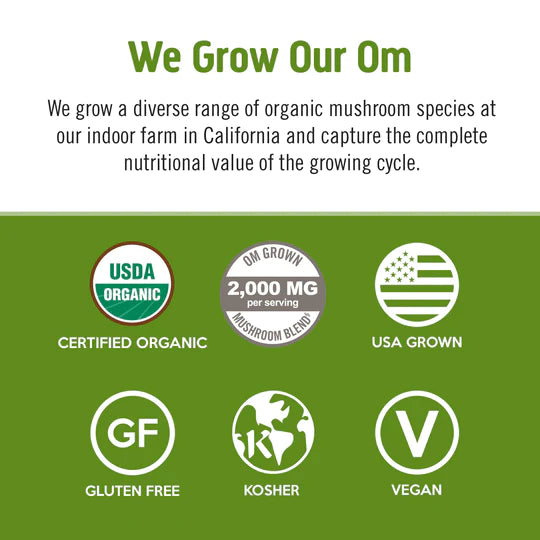 Om Mushroom Superfood - Mushroom Matcha Latte Blend - 240g - 30 Servings image 5