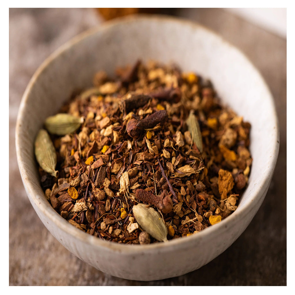 Tamim Teas - Chaga Chai Mushroom Tea (Caffeine-Free) - Chaga + Turmeric + Chai Spices - 79g - 32 Servings image 2