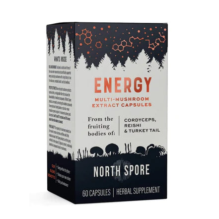 North Spore - Energy Organic Multi-Mushroom Extract Capsules - 60ct - 60 Servings image 1
