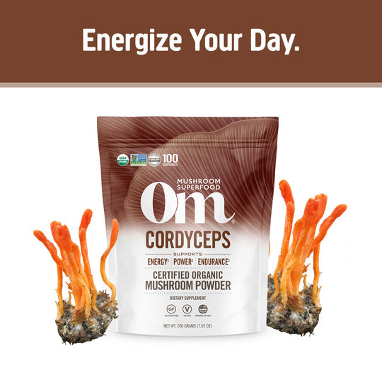 Om Mushroom Superfood - Cordyceps Organic Mushroom Powder - 200g - 100 Servings image 5
