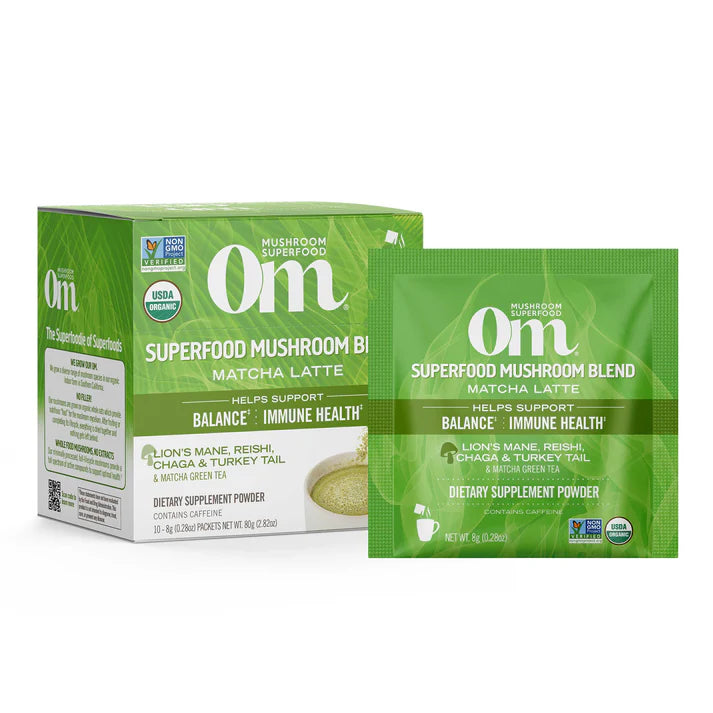 Om Mushroom Superfood - Mushroom Matcha Latte Blend - 80g - 10 Servings image 0