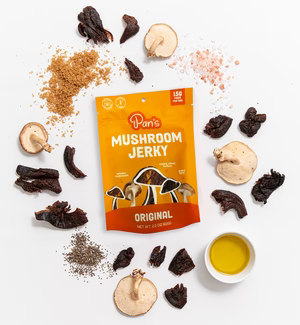 Pan's Mushroom Jerky - Original Mushroom Jerky - Shiitake - 62g - 2 Servings image 2