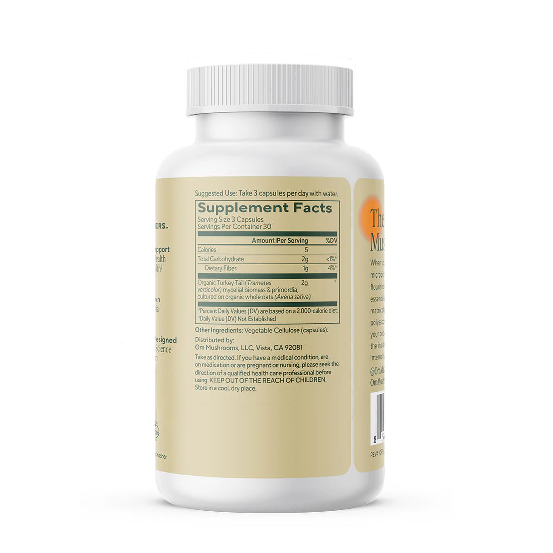 Om Mushroom Superfood - Turkey Tail Mushroom Capsules - 90ct - 30 Servings image 1