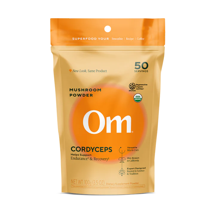 Om Mushroom Superfood - Cordyceps Organic Mushroom Powder - 100g - 50 Servings image 0