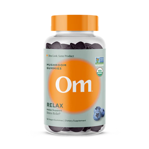 Om Mushroom Superfood - Relax Mushroom Gummies - Blueberry - 56ct - 28 Servings image 0