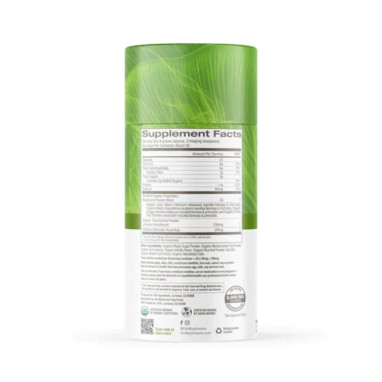 Om Mushroom Superfood - Mushroom Matcha Latte Blend - 240g - 30 Servings image 1