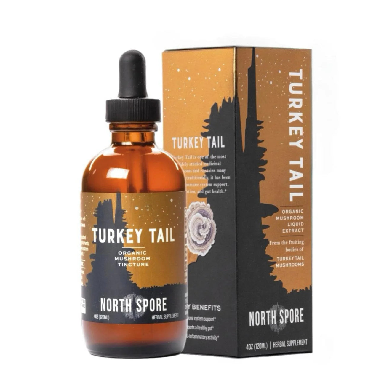 North Spore - Turkey Tail Mushroom Tincture - 120mL - 120 Servings image 0