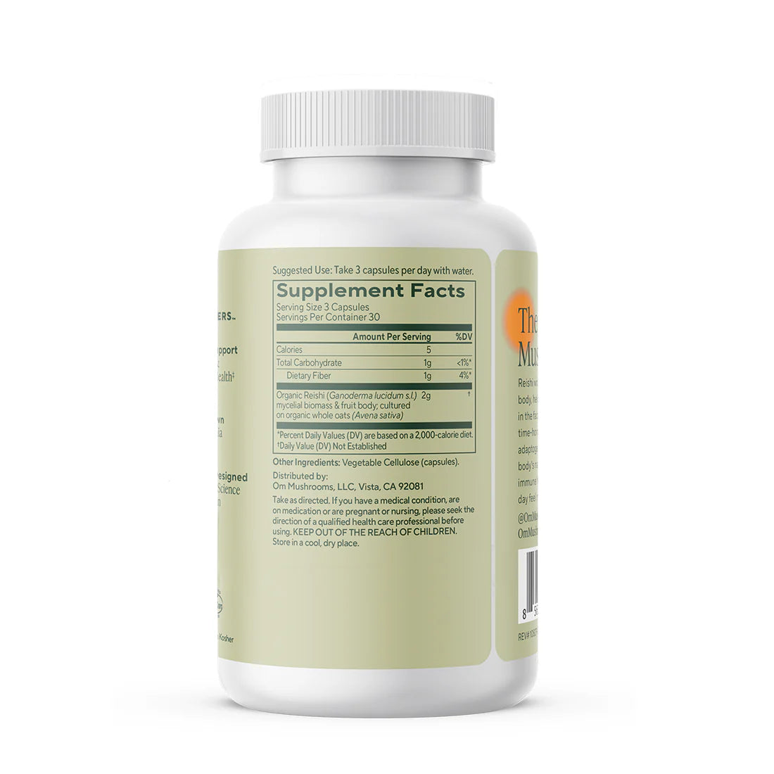 Om Mushroom Superfood - Reishi Mushroom Capsules - 90ct - 30 Servings image 1